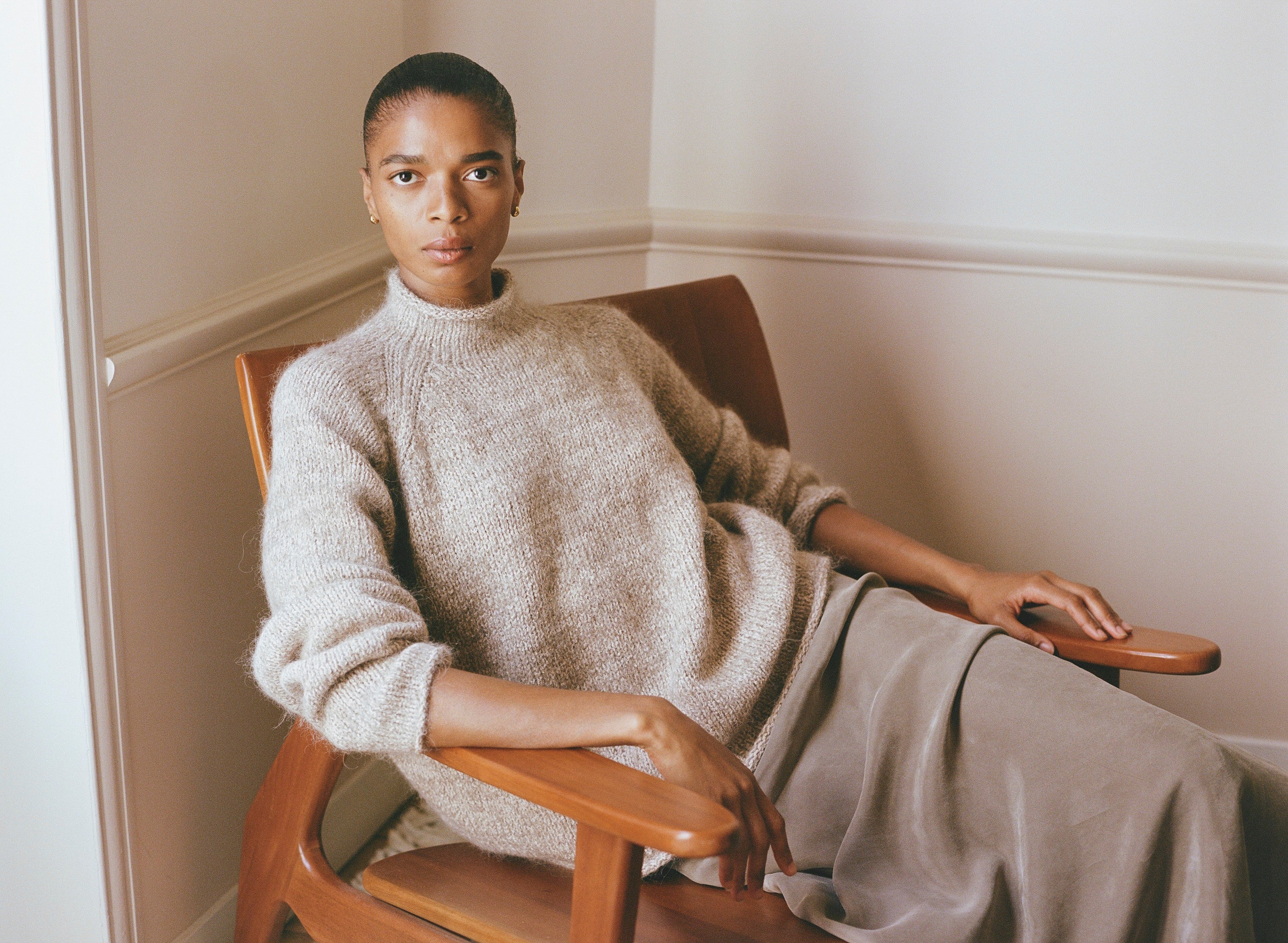 Lana Sweater, Suri Bouclé, Marled Ash