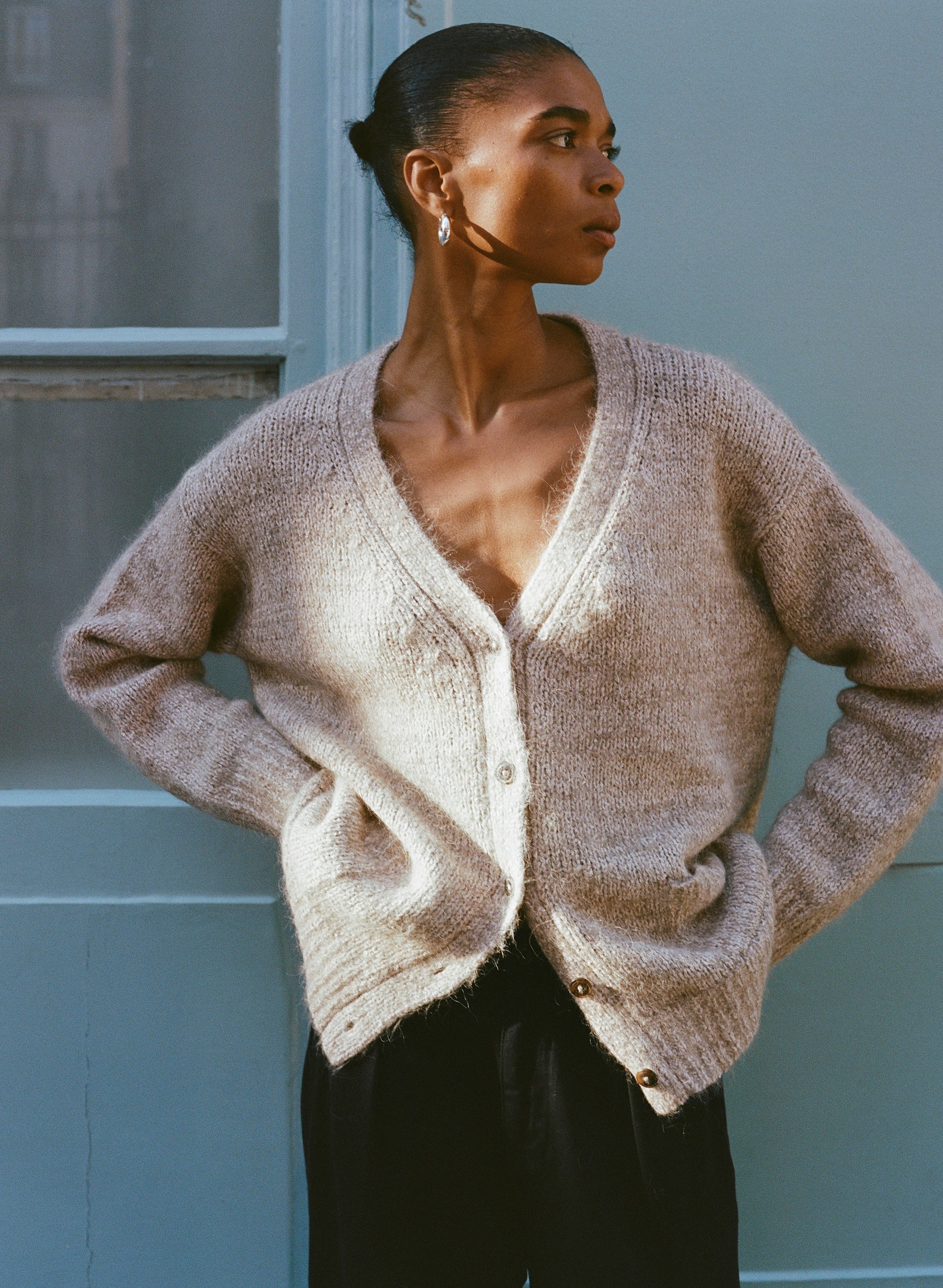 Rory Cardigan, Suri Bouclé, Marled Ash