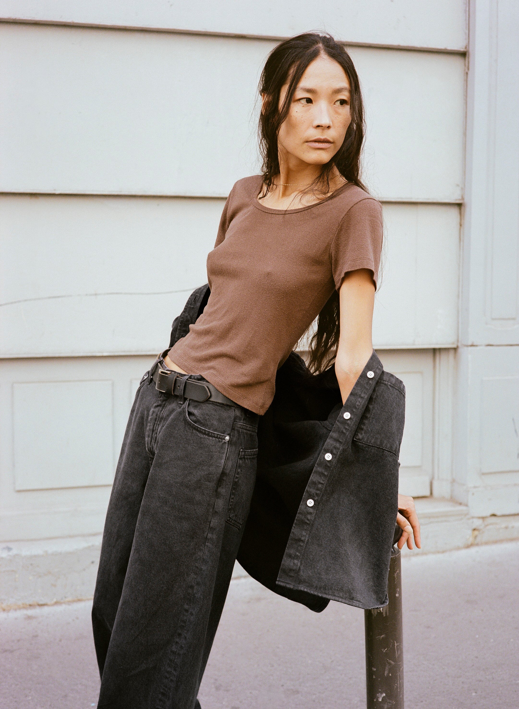 Baby Tee, Regen Silk Noil Jersey, Manzanita