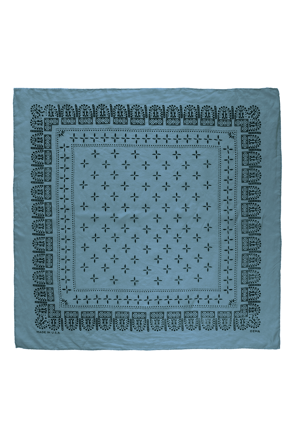 (Imperfect) 1930s Bandana, Regen Silk, Blue Jean