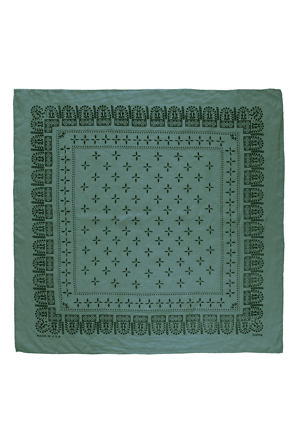 (Imperfect) 1930s Bandana, Regen Silk, Juniper