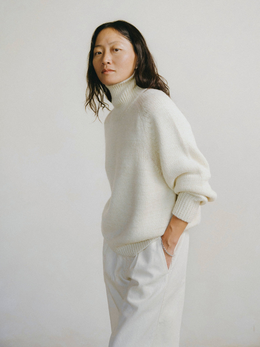 Rue Turtleneck, Alpaca Wool, Cream