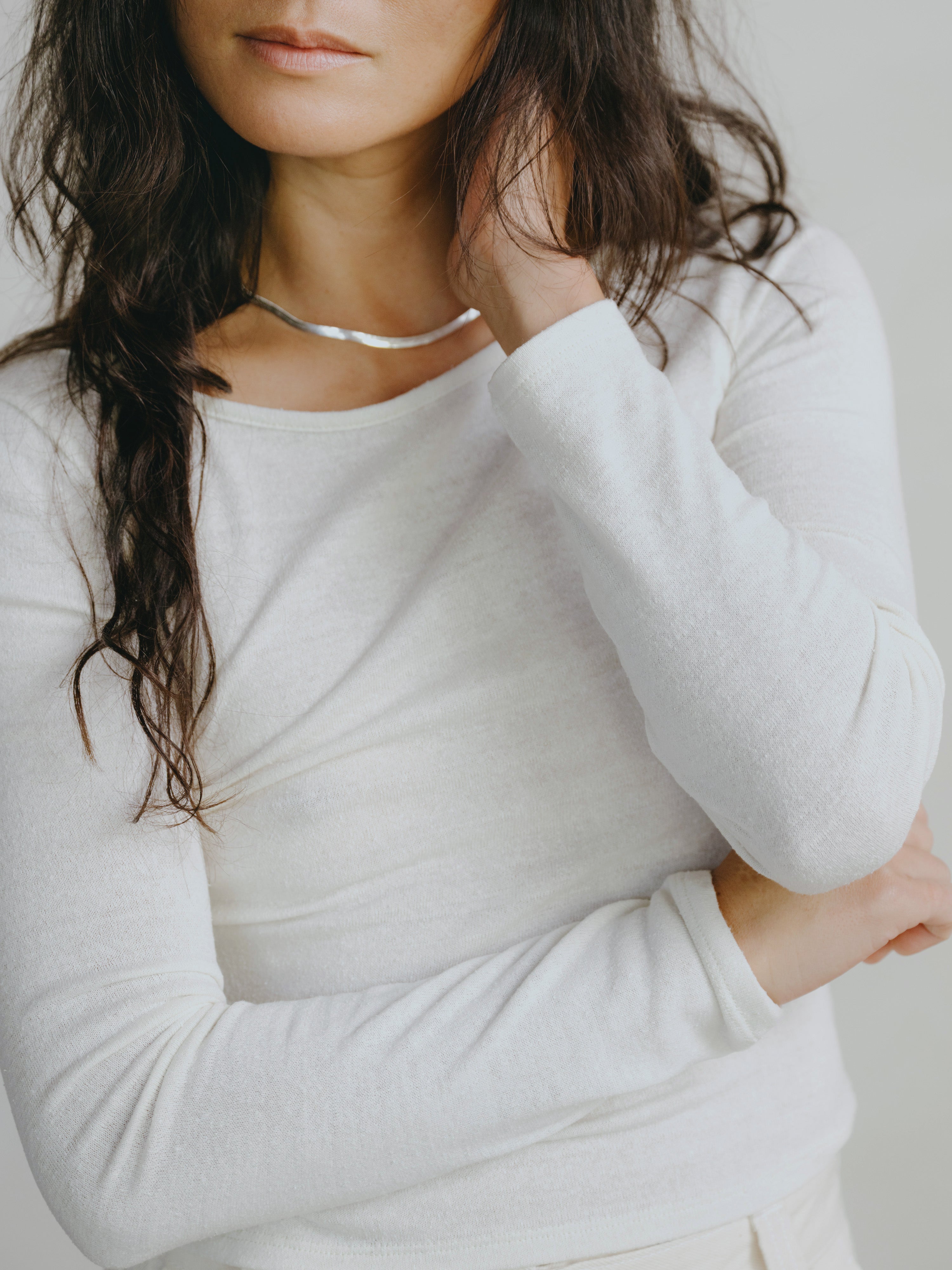 Blake Boatneck, Regen Silk Noil Jersey, Natural