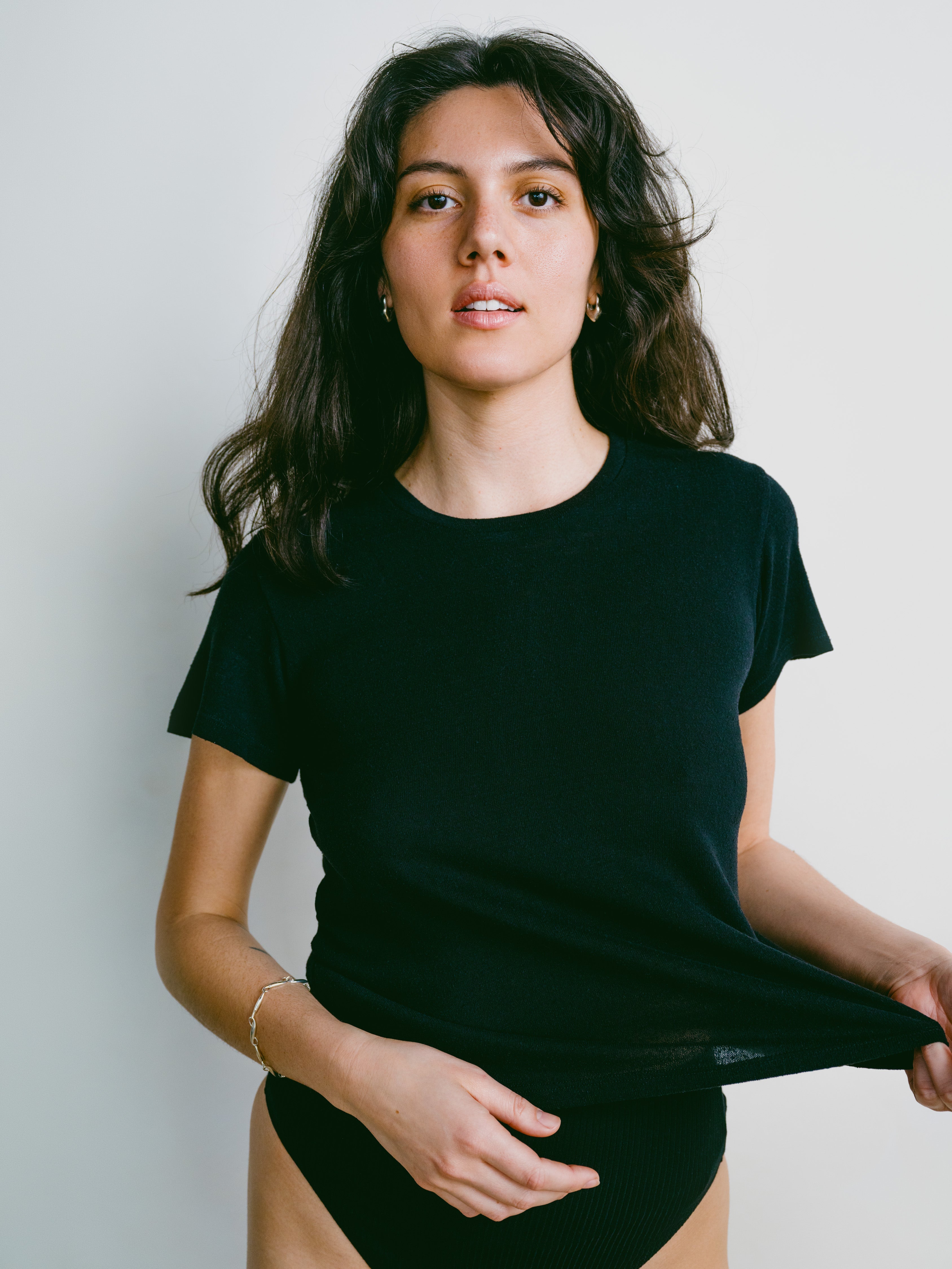 (Imperfect) Classic Tee, Regen Silk Noil Jersey, Black