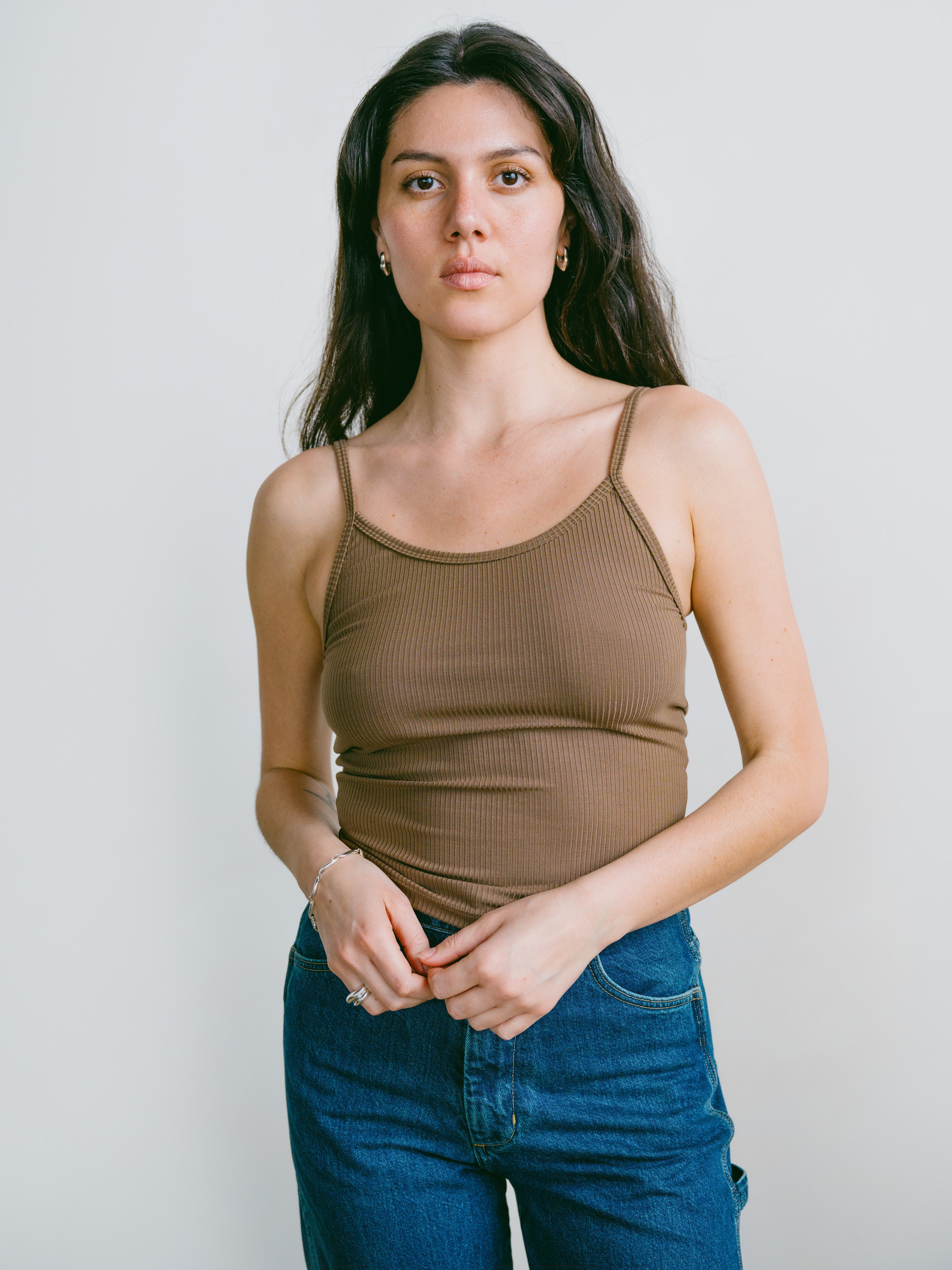 (Imperfect) Baseline Cami, Tencel Rib, Cocoa